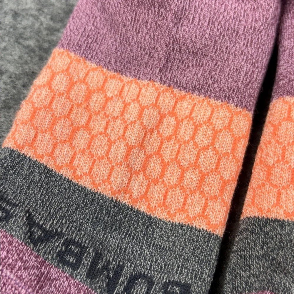 Bombas purple orange grey cozy socks size small